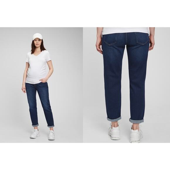 Gap Jeans Maternity True Waistband Full Panel Girlfriend Jeans Womens Size 29 8L - Picture 1 of 6